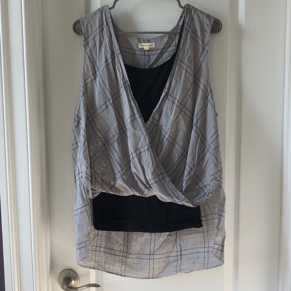 Silence and Noise High-Low twist front shirt
